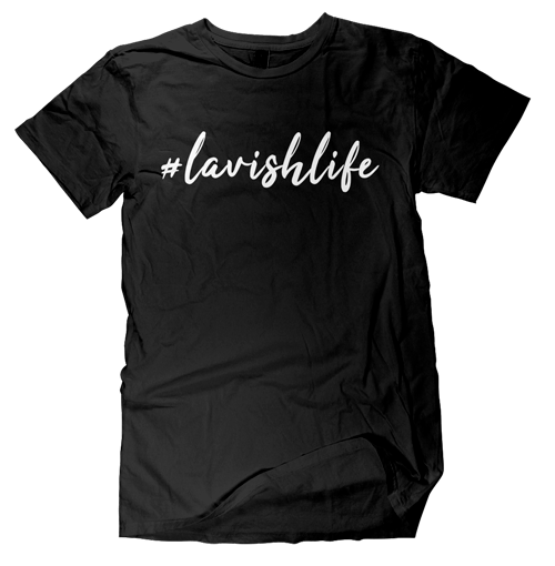 lavish life tee shirt black